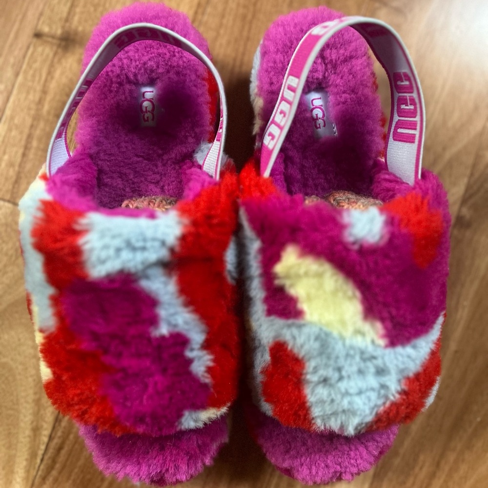 UGG Fluff Yeah Slide Multicolor Slippers/Sandals - Picture 4 of 9